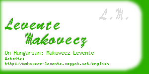 levente makovecz business card